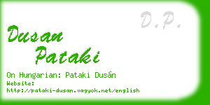 dusan pataki business card